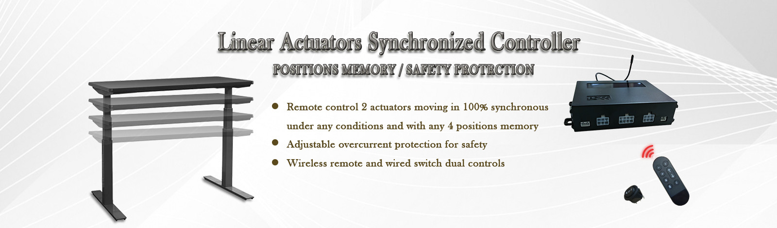 Wired-switch Actuator Synchronization Controller 12V Remote Control Positional Control Kit